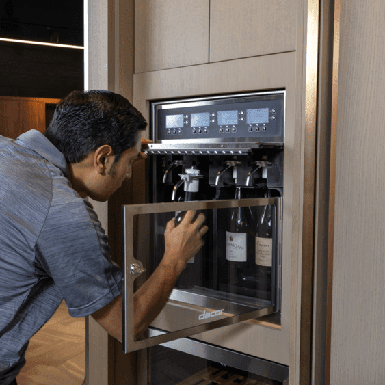 Technician Fixing Dacor Wine Station